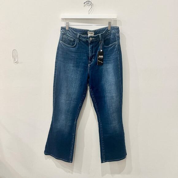 L'Agence Bell High Rise Whiskered Denim Flare Jeans Frisco Women's Size 31 - Picture 1 of 5